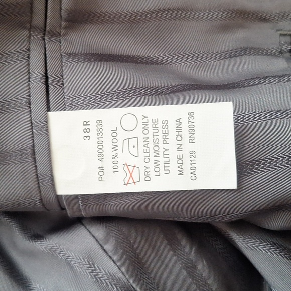 Michael Kors Mens Blue Striped Light Wool Two-Button Blazer Jacket - Picture 7 of 7